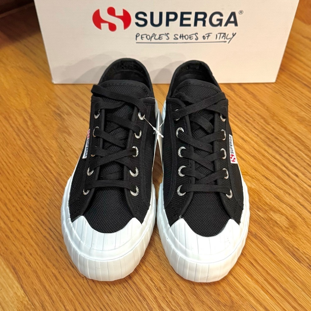 Superga 2630 Black Canvas Sneaker Women’s 6